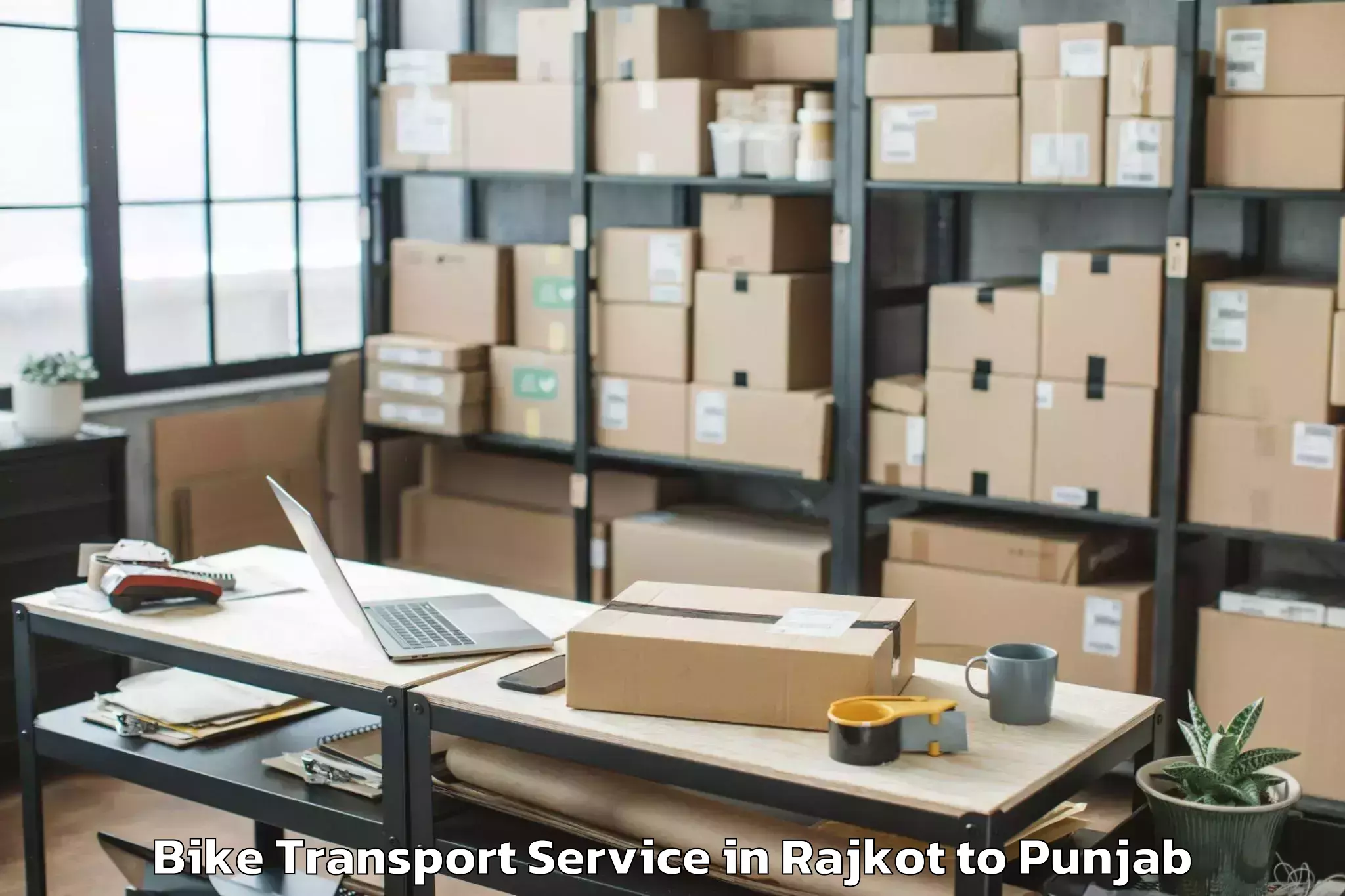 Hassle-Free Rajkot to Jainpur Bike Transport